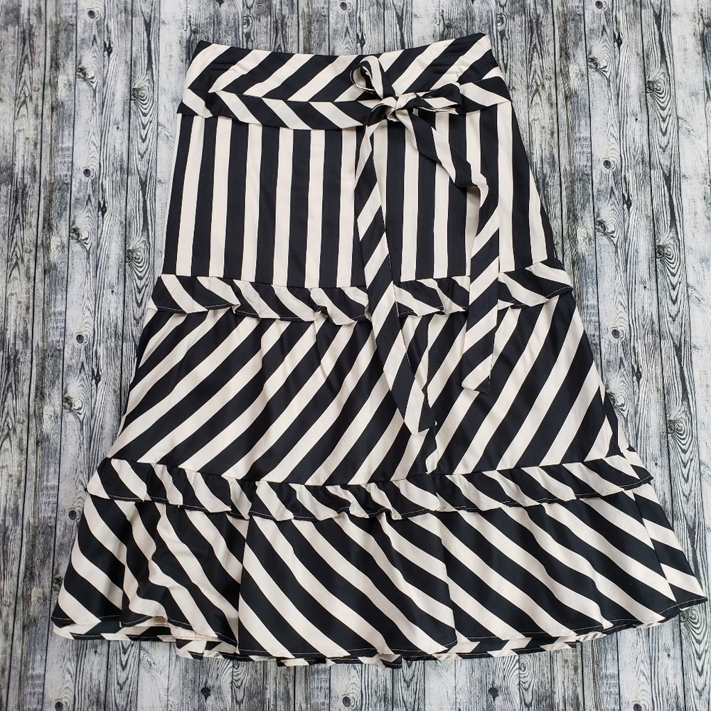 Ann Taylor LOFT cotton striped skirt - Picture 1 of 5